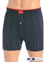 %100 Pamuk Erkek Boxer Süprem  ÖTS 2652 Lacivert detay görünüm